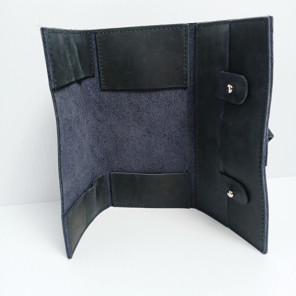 Rado Switzerland Black Leather Watch Roll Travel Organizer Pouch Case - Picture 5 of 6